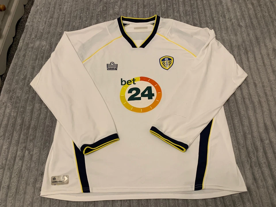 Leeds United Home 2006/07 Admiral Rare Long Sleeve XXL 25” Pit To Pit - Image 1 of 4