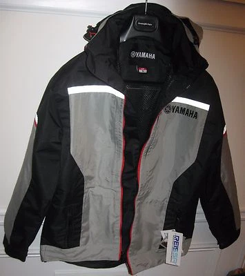 YAMAHA Y140821Z  MENS BLACK-GRAY NYLON ZIP-UP HOODED JACKET SIZE S NWT $149  - Image 1 of 4
