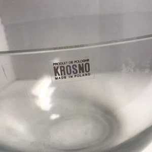 STUNNING KROSNO OF POLAND TEARDROP DESIGN 11.5" LARGE LEAD CRYSTAL BOWL / VASE - Picture 1 of 13