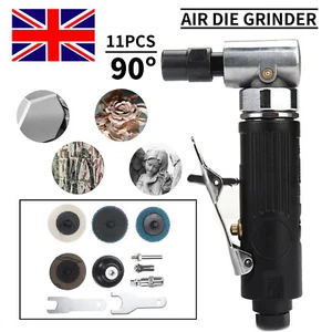 90° Air Angle Die Grinder Polishing Sander Grinding Machine Off Cutting Kit 11Pc - Picture 1 of 8