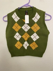 New Jnk Vest Green Pattern Vest - Picture 1 of 3
