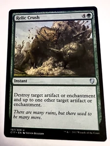 MTG Magic The Gathering Commander 2017 Relic Crush Uncommon LP - Picture 1 of 2