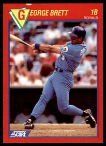 1989 SCORE BASEBALL'S 100 HOTTEST PLAYERS GEORGE BRETT KANSAS CITY ROYALS #4
