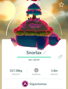 Pokémon Shiny Snorlax Gigamax TRADE Registered Shiny Snorlax require - Picture 1 of 1