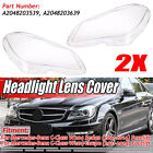 Pair Headlight Headlamp Lens Cover For Mercedes Benz C-Class W204 2011 2012 2013 Mercedes-Benz c-class