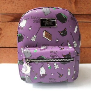 Hot Topic Disney Hocus Pocus Icons Mini Backpack Purple All Over Print NWT - Picture 1 of 8