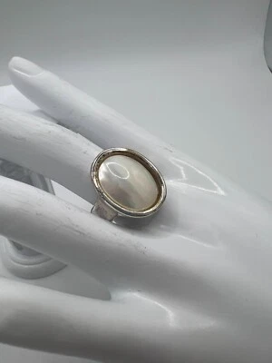 Simon Sebbag Sterling Silver Mother of Pearl Semi Precious Stones Ring - Image 1 of 4