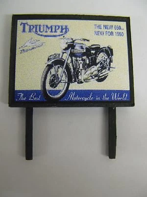 TRACKSIDE SIGNS Triumph Thunderbird - Modelleisenbahn Werbetafel - Spur N & OO
