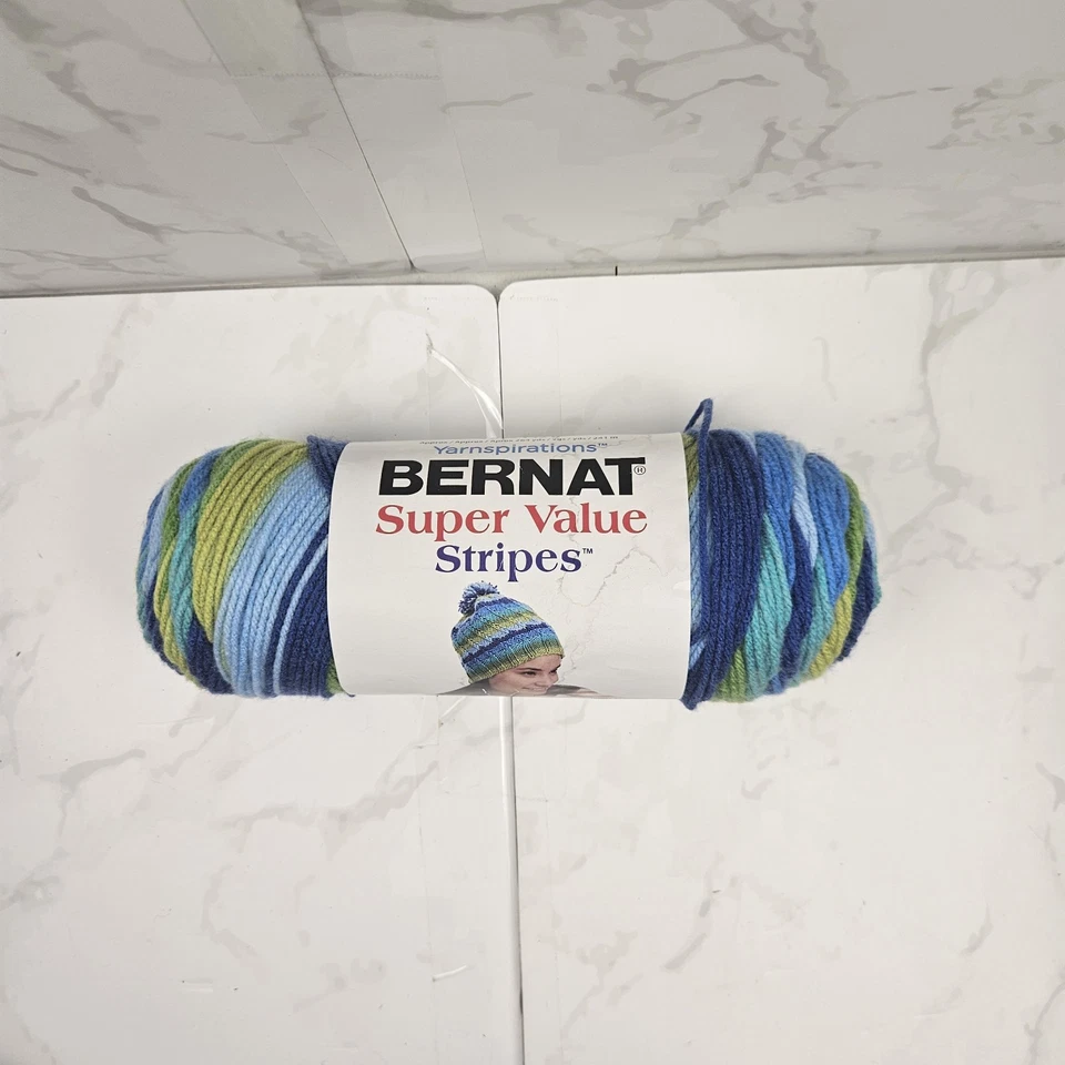 Bernat Super Value Yarn Meadow Stripes 5 Oz NEW - Image 1 of 4