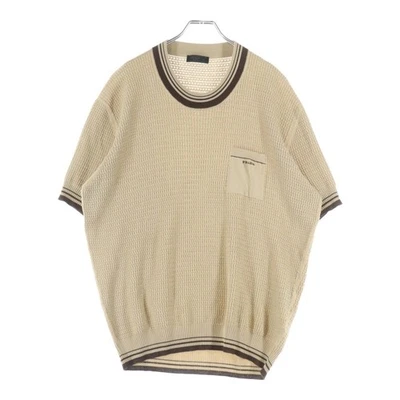 PRADA 23SS Logo Embroidered Pocket Waffle Cut Saw Brown UMB758 Used 072afd7ce7d0 - Image 1 of 4