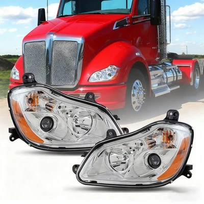 Left & Right Side Projector Headlights Assembly For Kenworth T680 2013-2021 Foto 1 de 4