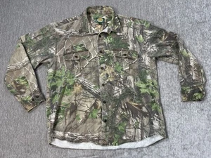 Vintage Cabela's Shirt Men's Large Realtree Xtra Green Camo Long Sleeve Canvas - Picture 1 of 10