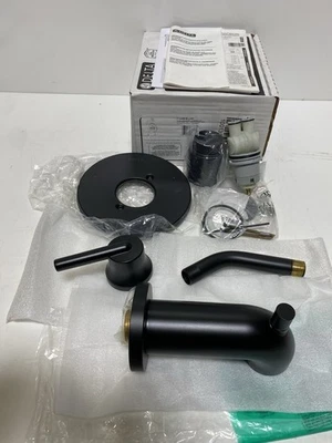​DELTA T14459-BLLHD Trinsic Tub/Shower Trim Matte Black *Less Valve/ShowerHead - Image 1 of 4