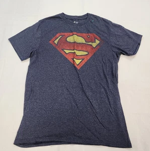 Superman Shirt Herren Medium blau rot gelb DC Comics Superheld Logo Tee T-Shirt - Bild 1 von 8