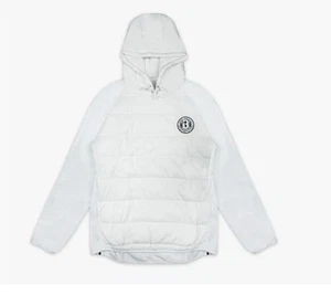 Baseball Lifestyle 101 Pro Series Puffer Hybrid Jacket Mens Xl White Pullover - Picture 1 of 12