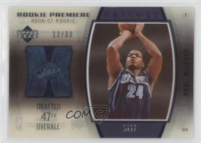 2006-07 Upper Deck Trilogy Rookie Premiere Blue /33 Paul Millsap #140 Rookie RC - Image 1 of 2