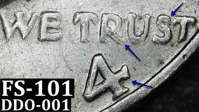 FS-101 - 1974 D Kennedy medio dólar - Cherry Picker's Guide variedad troquel doble Foto 1 de 4