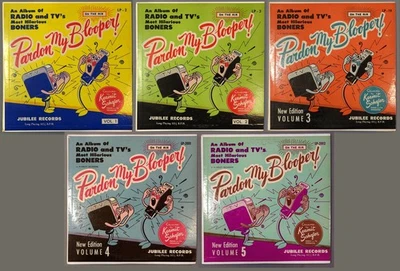 PARDON MY BLOOPER! Vol. 1 thru 5 - Kermit Schafer LPs_Jay-Gee Record Co. - Image 1 of 4