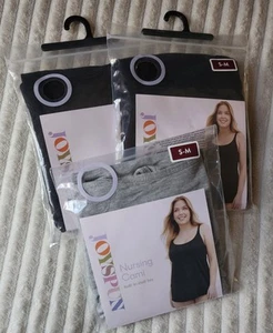 Nursing Maternity Cami Small Medium Lot Of 3 Tank Tops Black Gary Bra Clips - Picture 1 of 6