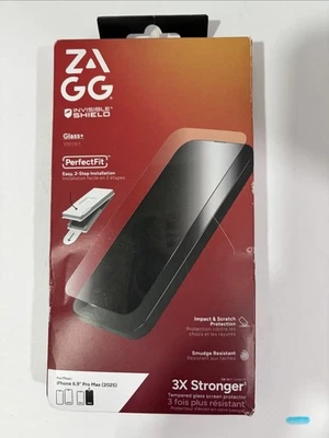ZAGG Glass + Screen Protector for iPhone 17 Pro Max - 3X Stronger Impact & Sh... - Image 1 of 4