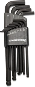 GearWrench 83524 13-Pc SAE Long Ball End Hex Key Set w/ Caddy magnetic tip - Picture 1 of 4