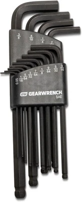 GearWrench 83524 13-Pc SAE Long Ball End Hex Key Set w/ Caddy magnetic tip - Image 1 of 4