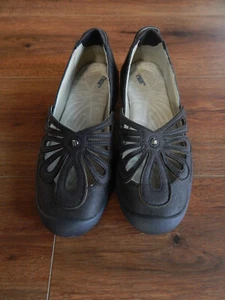 "JBU" "Pearl" Eco Vegan Ballet Flats Black/Charcoal Comfort Shoes Sz.7.5 M - Picture 1 of 7