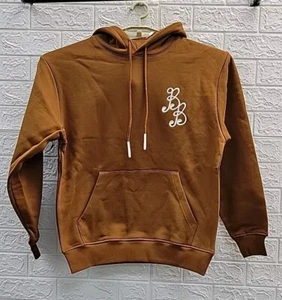 New Boggy Boys Essential Cotton Pullover Hoodie W/Pocket Brown Size Small - Picture 1 of 4