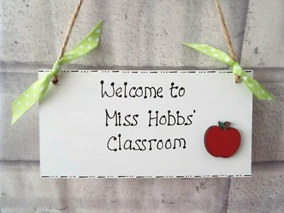 Teacher gift Classroom wooden sign/plaque End of term Gift Personalised - Image 1 of 4