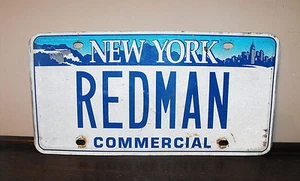 GEBRAUCHTES ORIGINAL NEW YORK MASSGEFERTIGTES VANITY BLECH METALL REDMAN KOMMERZIELLES NUMMERNSCHILD - Bild 1 von 2