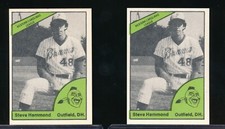 lot (2) 1978 TCMA Greenwood Braves #365 Steve Hammond 1 career MLB HR