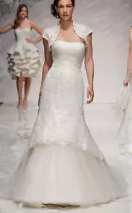 ◾️ Ian Stuart | Estelle | Size 12 | Ivory Beaded Tulle/Lace Wedding Dress - Picture 1 of 10