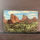 Vista of Garden of the Gods Pikes Peak Region Colorado Vintage die-cut Postcard