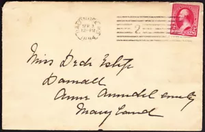 US Postal History Cover Maryland Darnall Receiving Mark DPO Anne Arundel County - Picture 1 of 2