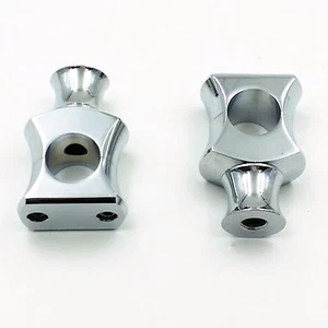 Elevador de manillar cromado 1" 25 mm para Harley Honda Kawasaki Suzuki Cruiser vintage - Imagen 1 de 5