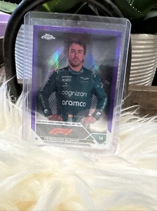 2023 TOPPS CHROME FORMULA 1 F1 FERNANDO ALONSO PURPLE REFRACTOR /399 #32 1 - Picture 1 of 6