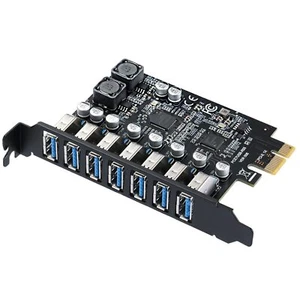 Carte d'extension 7 Ports USB 3.0 PCI Express Carte PCIe Connexion USB 3.2 US... - Photo 1/7