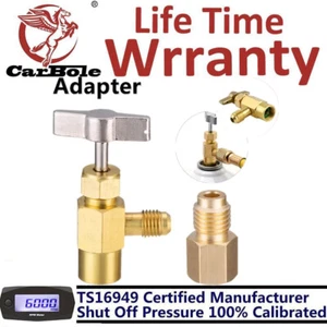 Air Conditioner Self-Sealing AC Can Tap Tapper Adapter Dispensing Valve Freon US - Foto 1 di 15