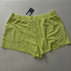 Universal Thread Shorts Damen XXL Jersey mit Fronttaschen gelb neu mit kleinen Punkten - Bild 1 von 10