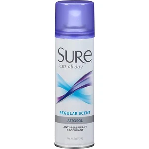 Sure Spray Antiperspirant Deodorant Regular Scent 6 Oz