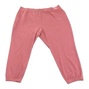 Old Navy Womens Plus 4X High Rise Thermal Waffle Knit Lounge Jogger Pants Pink - Picture 1 of 16