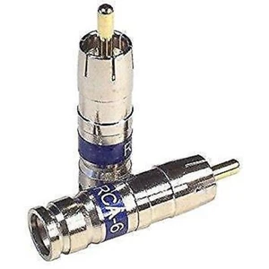 RG6 Universal RCA Compression Connector Standard & Quad Coaxial RG6 - 50 Pack - Picture 1 of 2