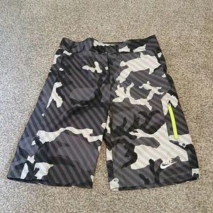 Nike Camo Swim Trunks w/ Side Zipper Pocket Boys Size Large - Picture 1 of 4