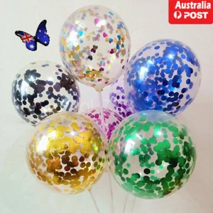 20/50Pcs 30cm Confetti Sequins Latex Helium Balloon Party Balloons Wedding AU - Picture 1 of 8
