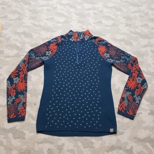 Title Nine Sweatshirt Womens XS Blue 1/4 Zip Wool Blend Long Sleeve - Picture 1 of 11