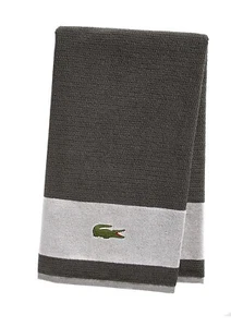 Lacoste bath Cotton towel big crocodile logo Size 30”x 52” - Picture 1 of 5