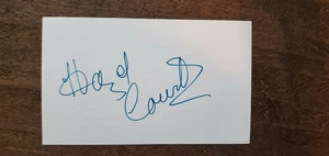 HAZEL COURT SIGNED AUTO 3X5 INDEX CARD HORROR FILM STAR FRANKENSTEIN HITCHCOCK - Picture 1 of 1