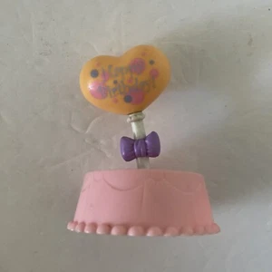 Littlest Pet Shop HAPPY BIRTHDAY BALLOON Table 2.75" Tall Accessory Heart Cake - Picture 1 of 1