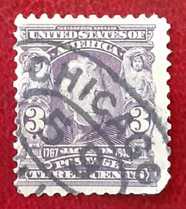 US 1903 3c Jackson Scott 302 CHICAGO 59 ILL Postmark F/VF (see Note) 7946 - Picture 1 of 2