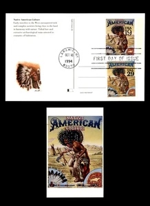 Mayfairstamps US FDC 1994 Native American in Costume First Day Card aau_11759 - Picture 1 of 2